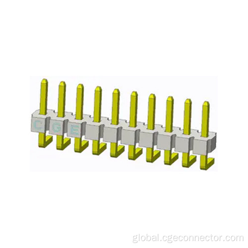 2.54Mm Pin Header Vertical Type Connectors DIP Right angle Single row curved plug Connector Supplier